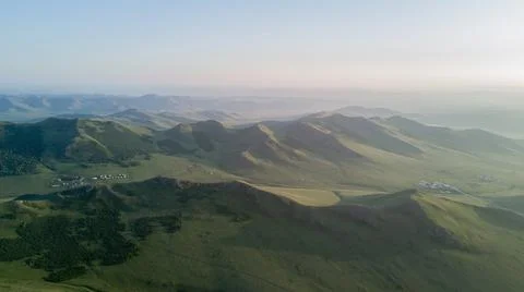 Mountain view in the mongolian desert Stock Photos