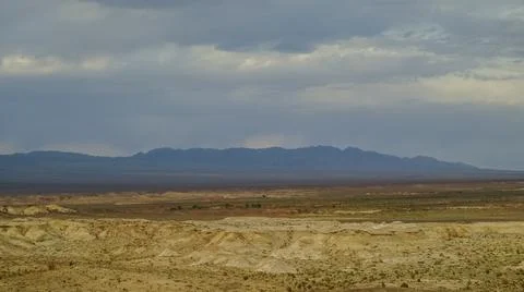 Mountain view in the mongolian desert Stock Photos