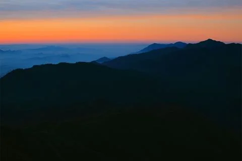 Mountain view in the morning. Stock Photos