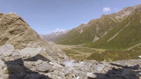 Mountain view at Mount Cook New Zealand Stock Footage 101368451