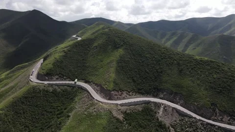 Mountain view near Qinghai lake Stock Footage