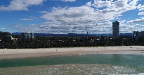 Mountain view from Ocean by drone 4K Video stock 74943524