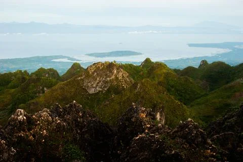 The mountain view from the peak Foto stock