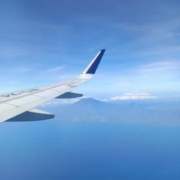 Mountain view from the plane Foto stock