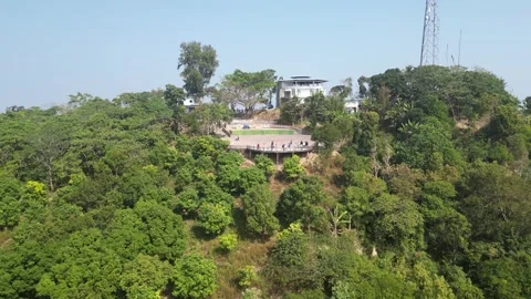 Mountain view point people enjoying Chimbuk Hill view Bangladesh Stock Footage 300935802