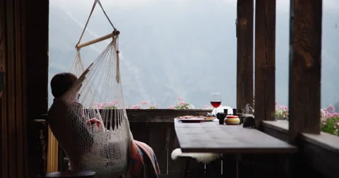 Mountain View Porch Stock Footage 169918947