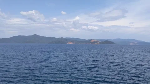 Mountain view seen from the ocean Video stock 292475721