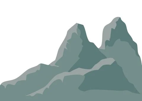 Mountain View shadow Stock Illustration