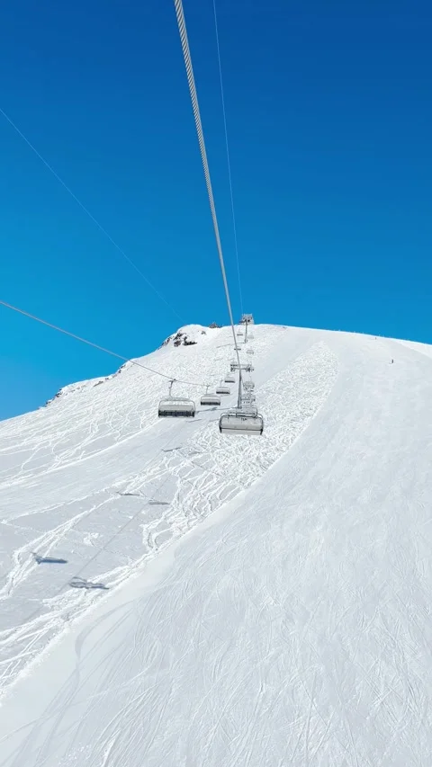 Mountain view from the ski lift Stock Footage 264481107