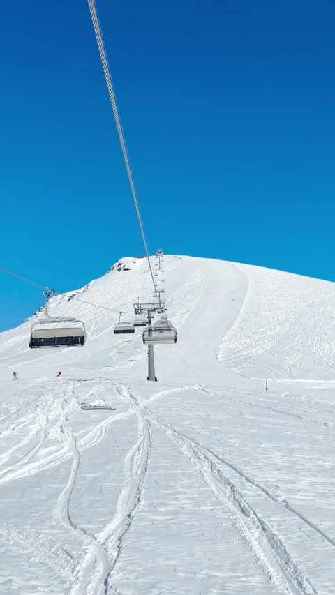 Mountain view from the ski lift Stock Footage 264481480