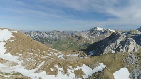 Mountain view with snow from the air Stock Footage 150830048