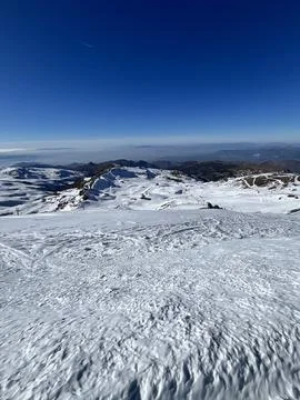 Mountain View with some nice snow Stock-Fotos