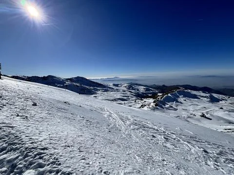 Mountain View with some nice snow Foto stock