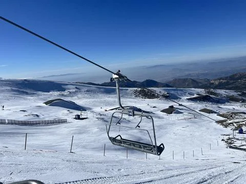 Mountain View with some snow Stock Photos