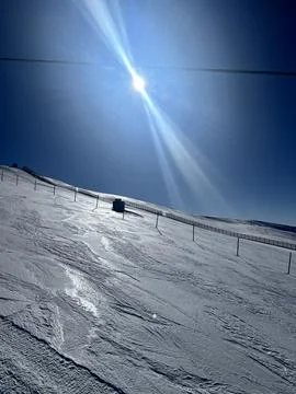 Mountain View with some snow Stock Photos