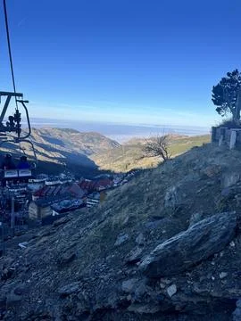Mountain View with some snow Stock-Fotos