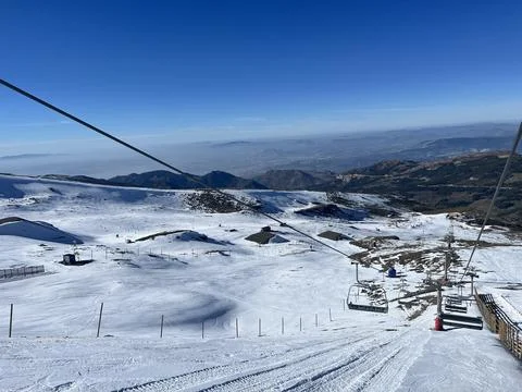 Mountain View with some snow Foto stock