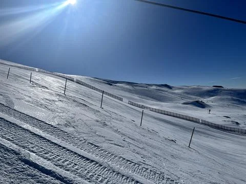 Mountain View with some snow Stock Photos