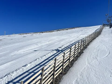 Mountain View with some snow Stock Photos