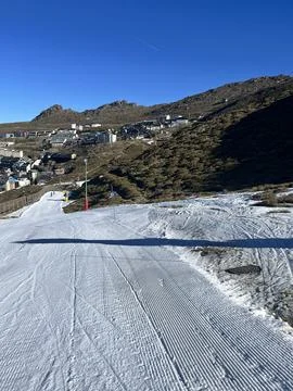 Mountain View with some snow Stock Photos