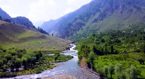 Mountain view of Sonamarg, Jammu and Kashmir state, India Stock Footage 243101969