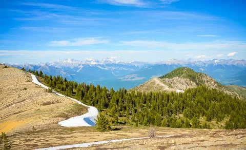 Mountain view from summit Stock Photos