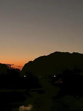 Mountain View with Sunset (2) Foto stock