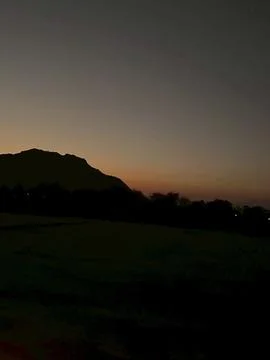 Mountain View with Sunset (4) 库存照片