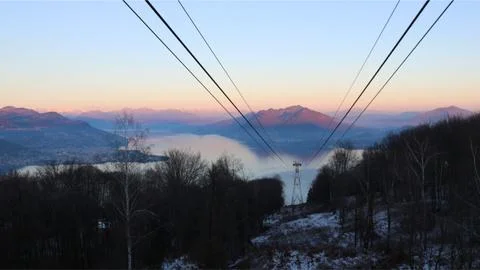 Mountain View Sunset Stock Photos