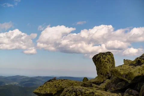 Mountain view from the top Stock Photos