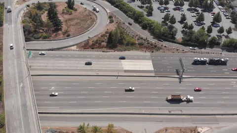 Mountain View Traffic Flowing Stock Footage 93969127