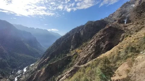 Mountain view valley sky Video stock 154912833