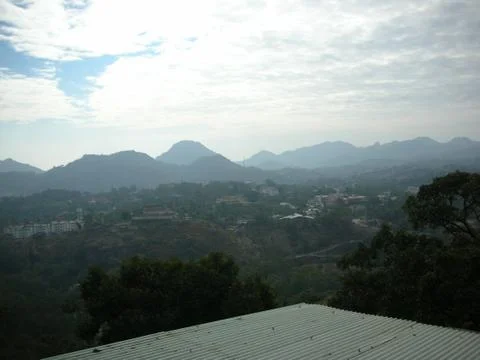 Mountain view from a vantage point Stock Photos