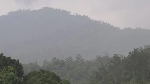 Mountain view when it rains Stock Footage 276097183