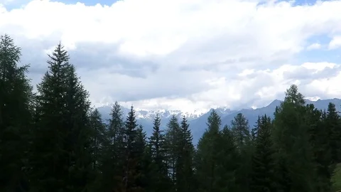 Mountain view with woods Stock Footage 102047036