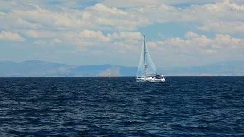 Mountain View Yachting Stock Footage 126892232