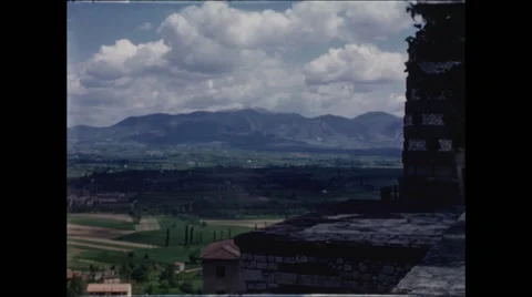 Mountain Views from Assisi Video stock 47970993