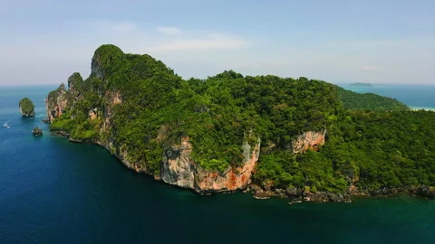 Mountain views from the sea Stock Footage 232231189