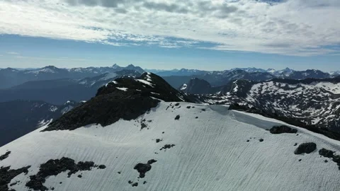 Mountain views with snow, drone shot Stock Footage 289576791