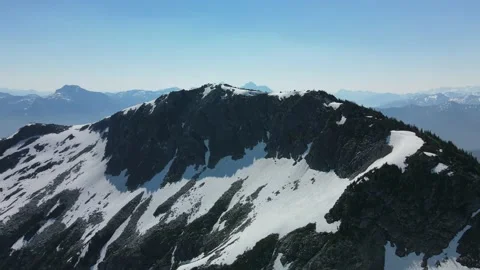 Mountain Views, Spring Snow, Drone Shot Stock Footage 169553633