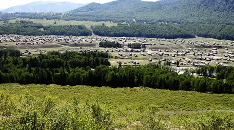 Mountain village Stock Footage 11682987