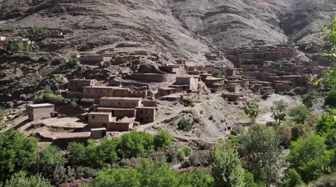 Mountain Village in Morocco Stock Footage 52933740