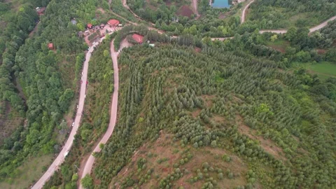 Mountain village settlement Stock Footage 219892970