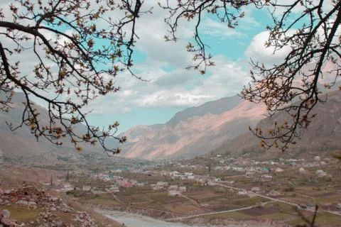 Mountain village view Stock Photos