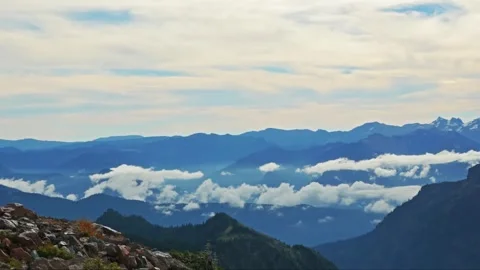 Mountain Vista from Panorama Point, Mount Rainier National Park Stock Footage 332139652