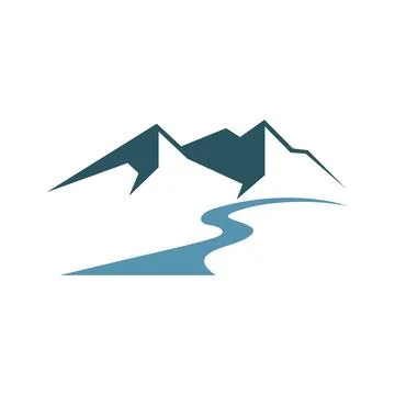 Mountain, Volcano, Summit, Peak Icon Vector Logo Template Illustration Desi.. Stock Illustration