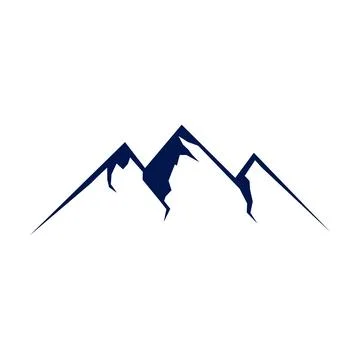 Mountain, Volcano, Summit, Peak Icon Vector Logo Template Illustration Design Stock Illustration