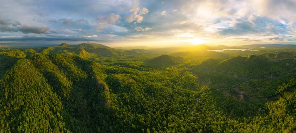 Mountain with warm light Stock Photos