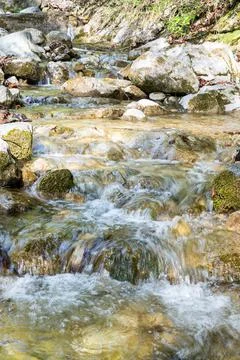 Mountain water course Stock Photos
