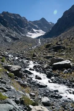 Mountain water course Stock Photos